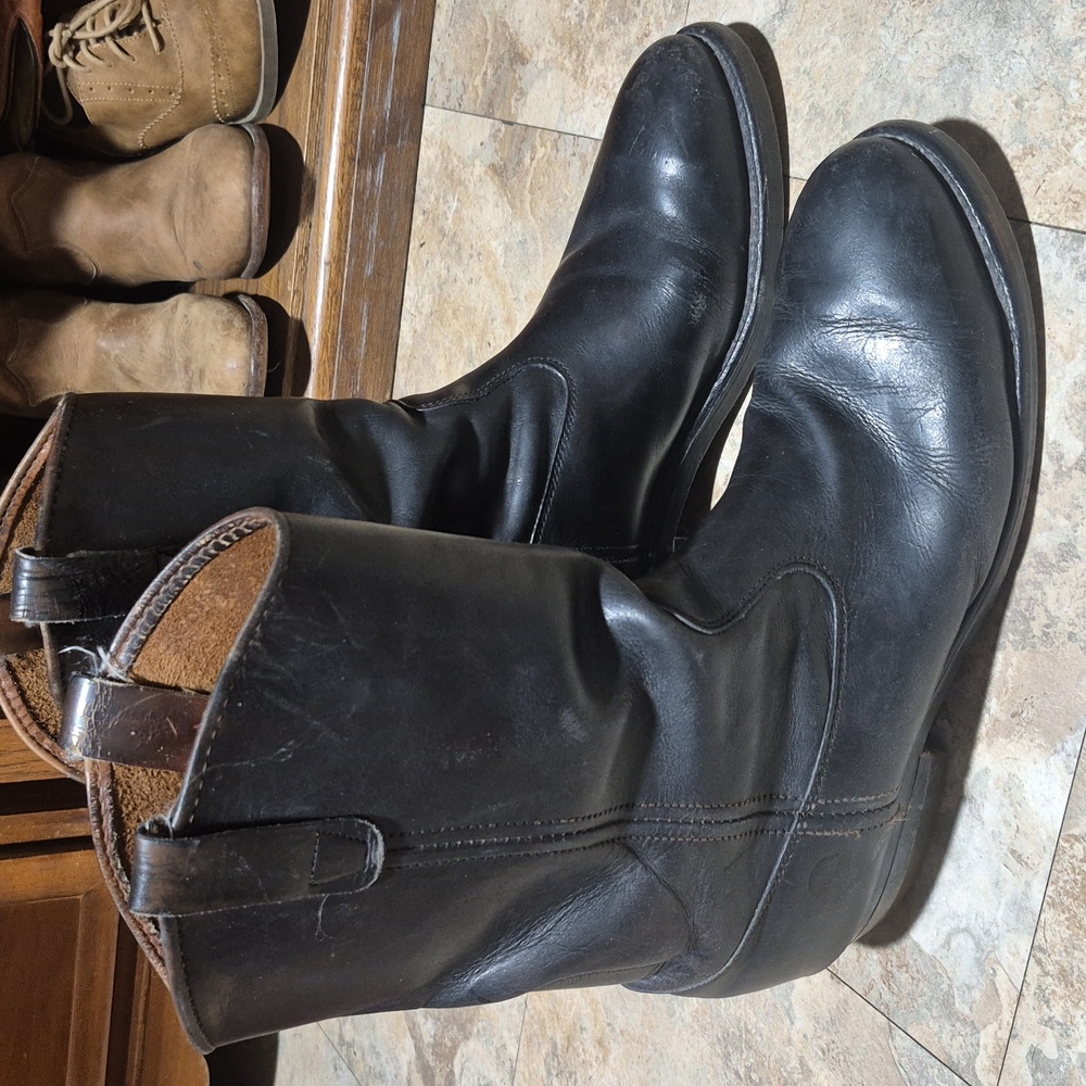 Double H Black Leather Men's Boots
